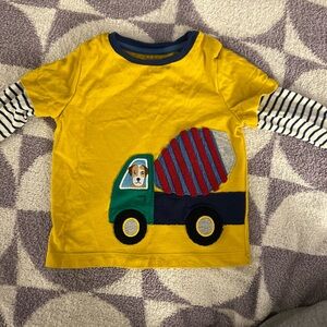 Mini Boden Embroidered Cement Mixer Shirt